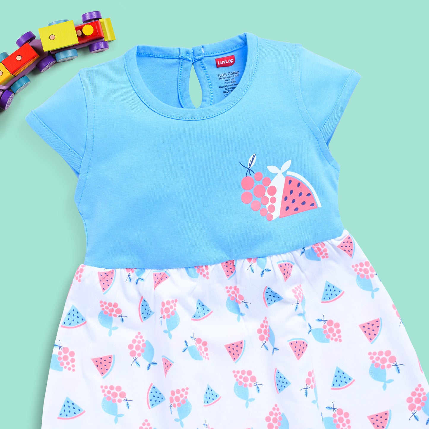 Baby Girls 100% Cotton Half Sleeve Girls Frock Pack Of 3