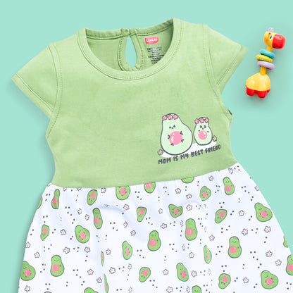 Baby Girls 100% Cotton Half Sleeve Girls Frock Pack Of 3