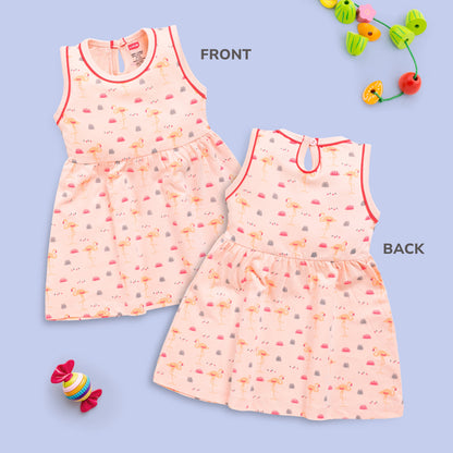 Baby Girl 100% Cotton Sleeveless Girls Frock Pack Of 3