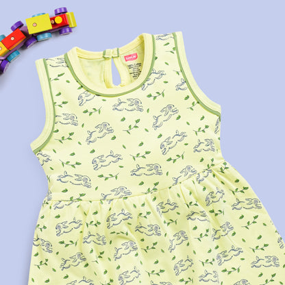 Baby Girl 100% Cotton Sleeveless Girls Frock Pack Of 3