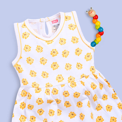 Baby Girl 100% Cotton Sleeveless Girls Frock Pack Of 3
