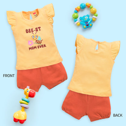 Baby Girls 100% Cotton Sleeveless Girls Top & Shorts Sets Pack Of 3