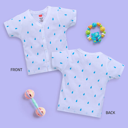 Baby Boys & Baby Girls Pack Of 4 Half Sleeve Jhabla, 100% Cotton