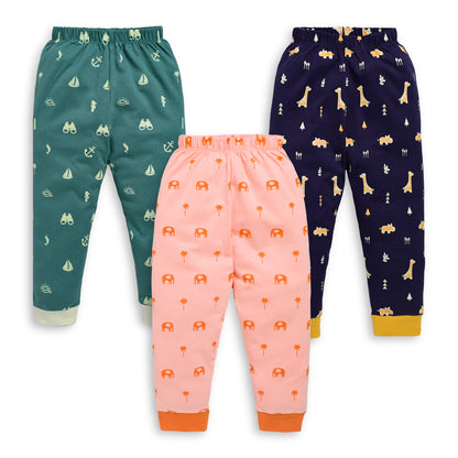 Baby Boys & Baby Girls Pack Of 3 Pyjama 100% Cotton