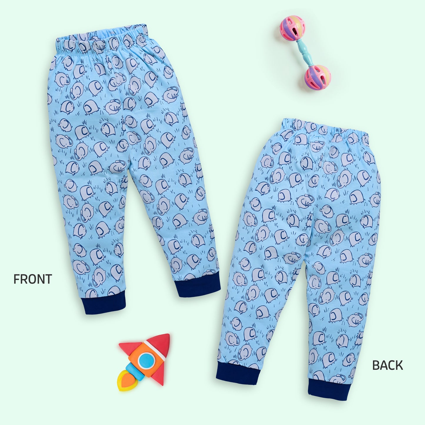 Baby Boys & Baby Girls Pack Of 3 Pyjama 100% Cotton