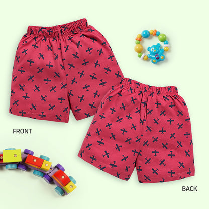 Baby Boys & Baby Girls Pack Of 5 Regular Shorts 100% Cotton