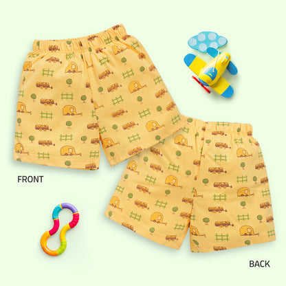 Baby Boys & Baby Girls Pack Of 5 Regular Shorts 100% Cotton