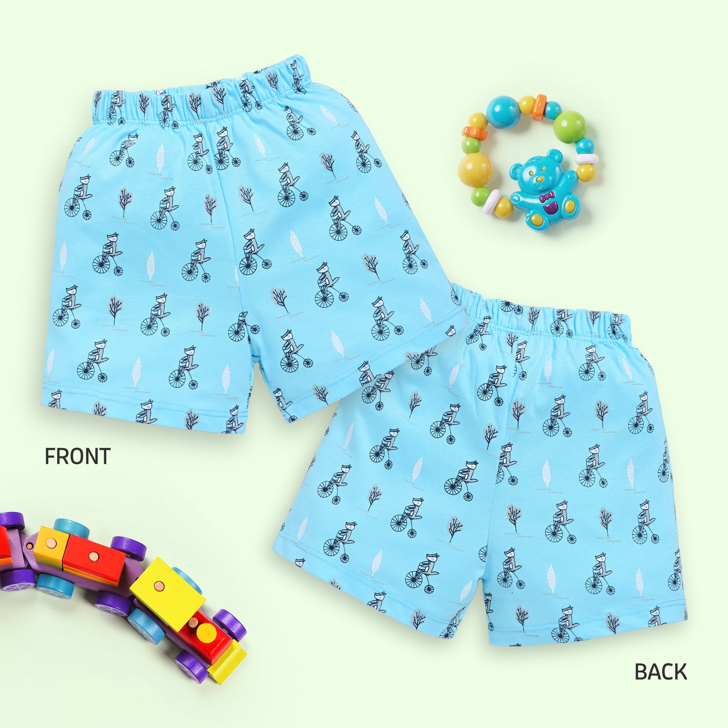 Baby Boys & Baby Girls Pack Of 5 Regular Shorts 100% Cotton