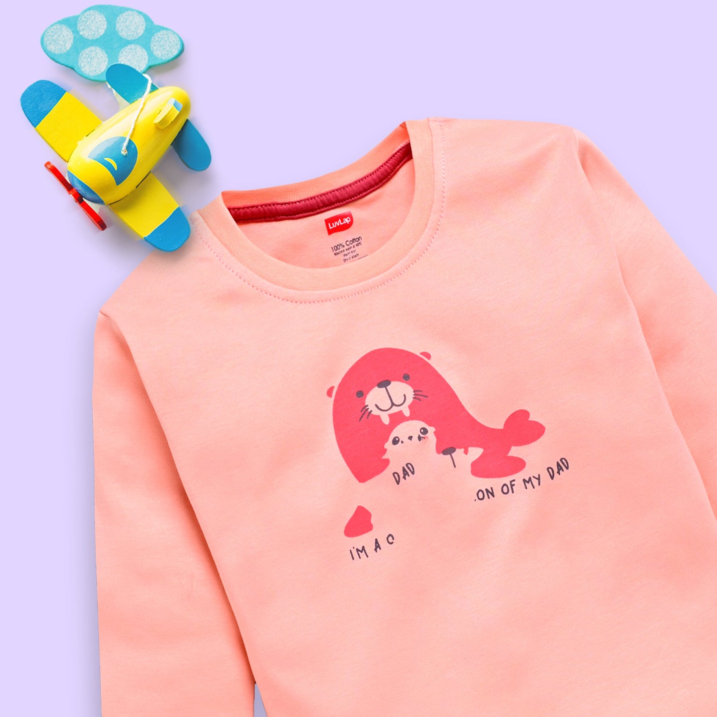 Baby Boys 100% Cotton Full Sleeve Boys T-Shirt & Pyjama Sets Pack Of 3, Peach, Misty Blue & Sea Green