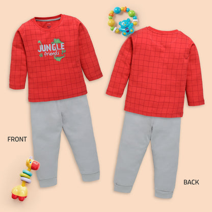 Baby Boys Pack Of 3 Full Sleeve T-Shirt & Pyjama Set 100% Cotton