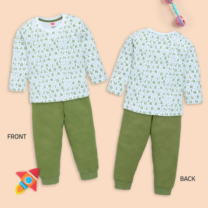 Baby Boys Pack Of 3 Full Sleeve T-Shirt & Pyjama Set 100% Cotton