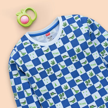 Baby Boys Pack Of 3 Full Sleeve T-Shirt & Pyjama Set 100% Cotton