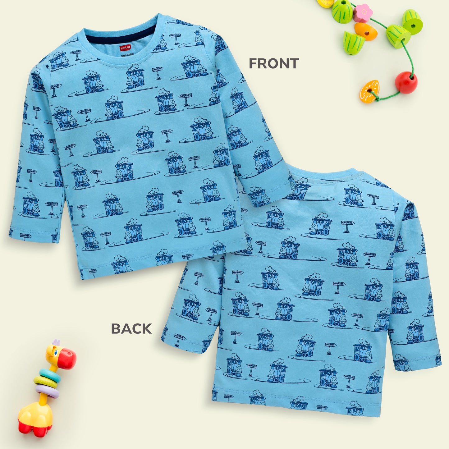 Baby Boys Pack Of 4 Full Sleeve T-Shirt 100% Cotton