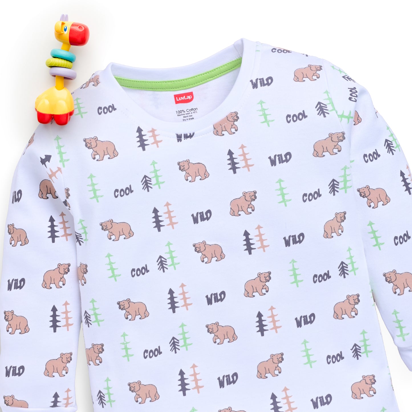 Baby Boys Regular Fit 100% Cotton Full Sleeves Boys T-Shirts Sets Pack Of 4, Mango, White, Provincial Blue & Baltic Sea