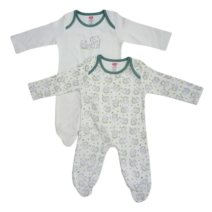 LuvLap Baby Boys & Girls 100% Cotton Half Sleeve Romper/Bodysuit Pack of 2