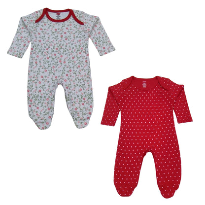 Baby Boys & Girls 100% Cotton Half Sleeve Romper Pack of 2