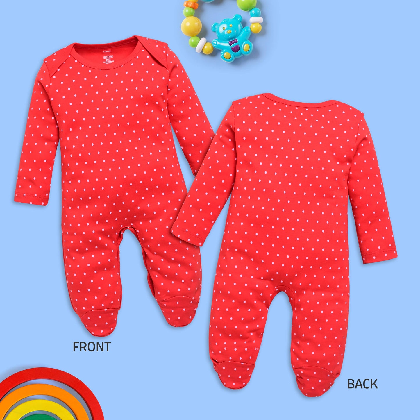 Baby Boys & Girls 100% Cotton Half Sleeve Romper Pack of 2