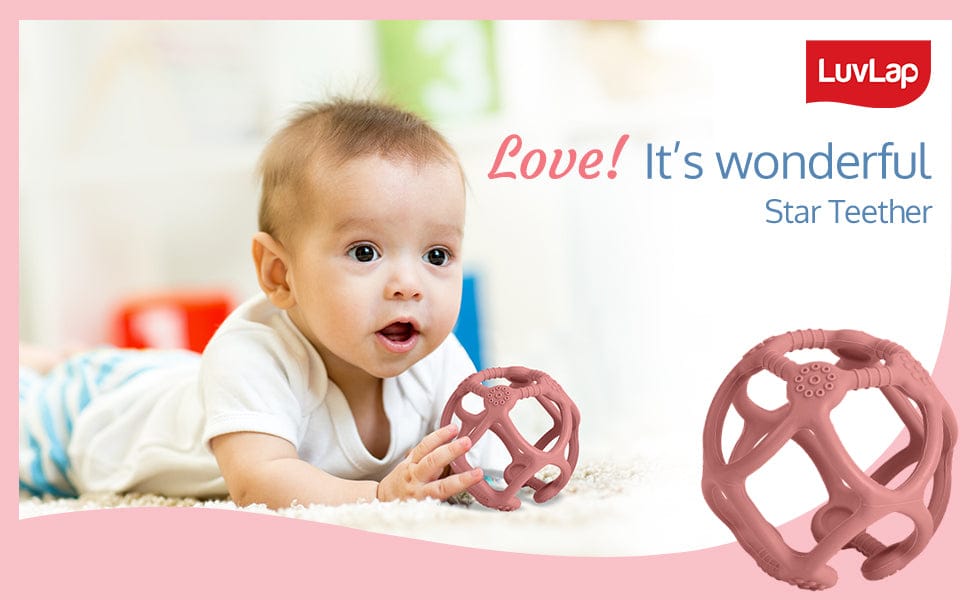 Silicone Ball Teether, Pink