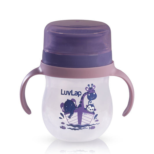 Baby Bite Resistant Soft Spout 360° Sipper Cup, 240 ml, Purple