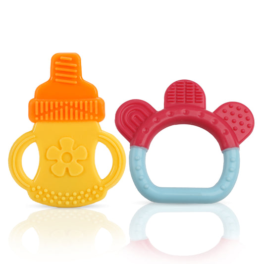 Baby Silicone Teether (Orange & Yellow)