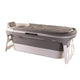 Super Large Mother & Baby Bath Tub, Folding Type Bath tub for Adults and Kids 140 X 60 X 57.5 cm with Temperature Meter (Grey)