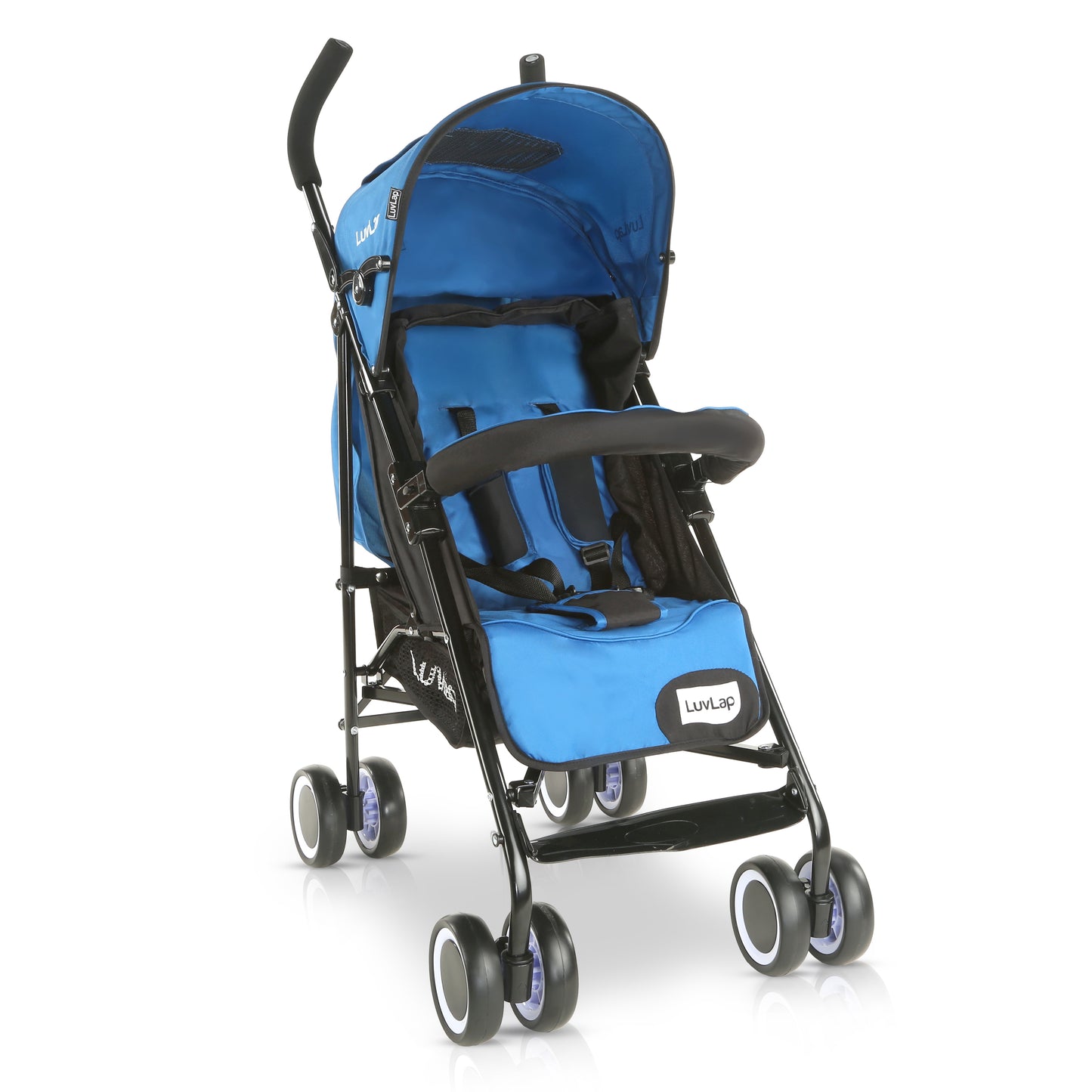 City Baby Stroller/Buggy, Lightweight, Compact & Travel Friendly Baby pram, for 6-36 Months Baby, 5 Point Safety Harness, Adjustable seat Recline, extendable Canopy, 15Kg Capacity (Blue)