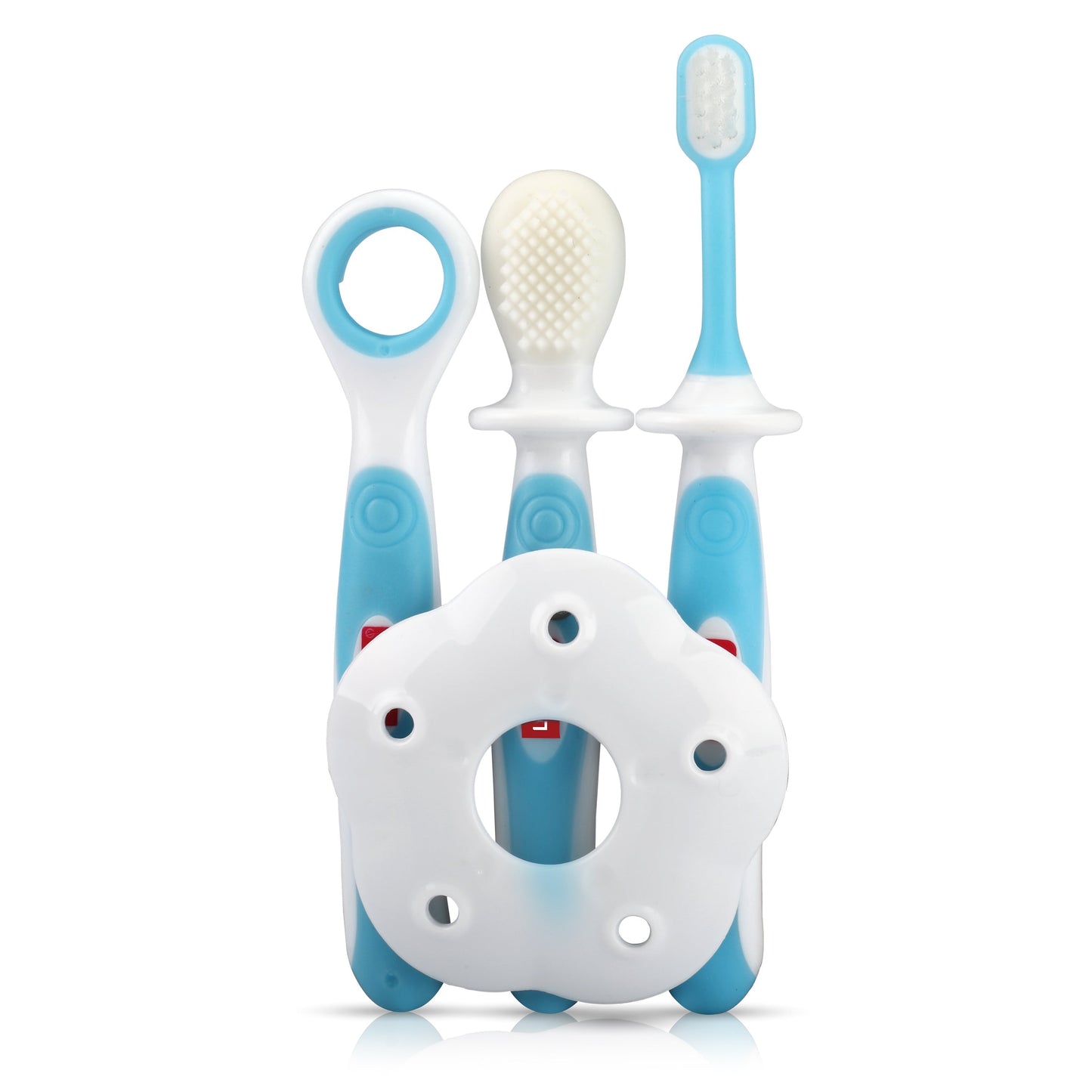 Baby Training Toothbrush, 3 Pcs, (White/Blue)