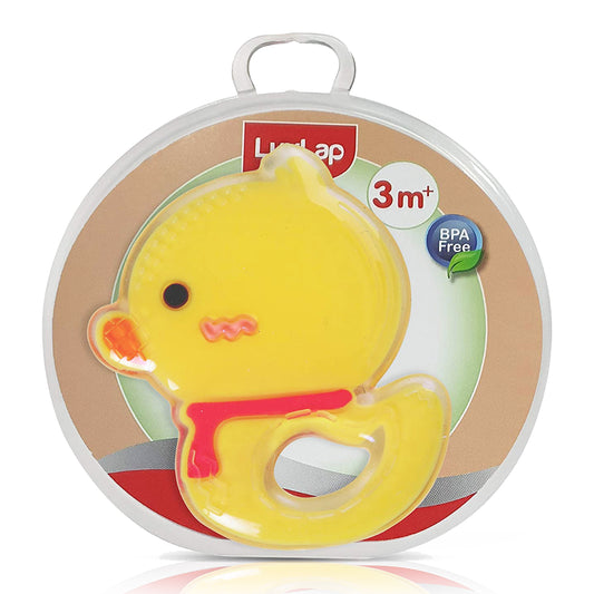Silicone Teether, Yellow Duck Design, 3m+, BPA Free (Yellow)