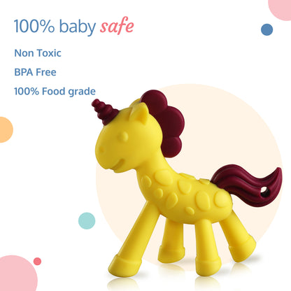 Silicone Teether (Yellow & Purple)