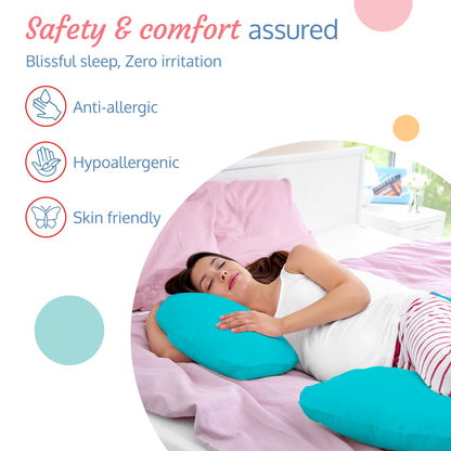 C - Shaped Pregnancy Pillow - Blue Radiance