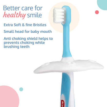 Baby Training Toothbrush, 3 Pcs, (White/Blue)