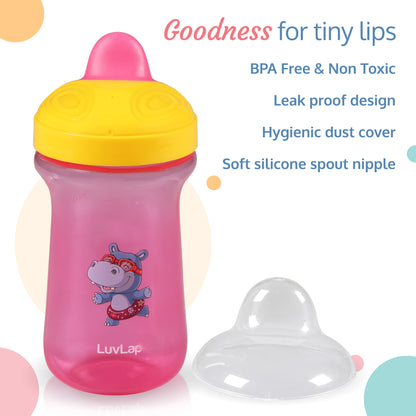 Happy Hippo Hard Spout Sipper (Pink)