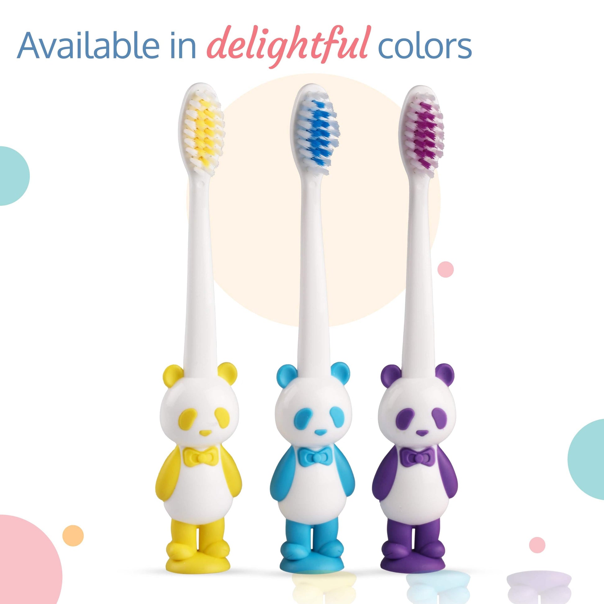 Panda Toothbrush with 12000 Nano Floss Bristles, Multicolor (Assorted Colors may vary)