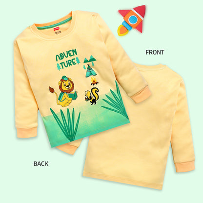 Baby Boys Regular Fit 100% Cotton Full Sleeves Boys T-Shirts Sets Pack Of 4, White, Lt.Pastel Green, Mango, Off White