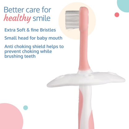 Baby Training Toothbrush Set (White/Pink)