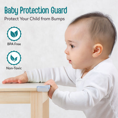 Luvlap Furniture Corner Guard for Baby Safety, 10 Pcs, Pre-Taped 3M Adhesive, Baby Silicon Corner Protector, Baby Proofing Edge Guards for Furniture, Non Toxic, BPA Free, Transparent