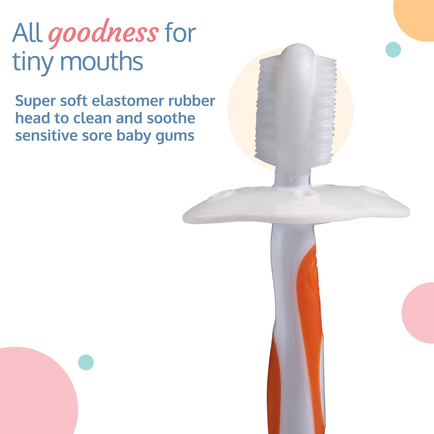 Baby Training Toothbrush Set Of 3 (White/Orange)