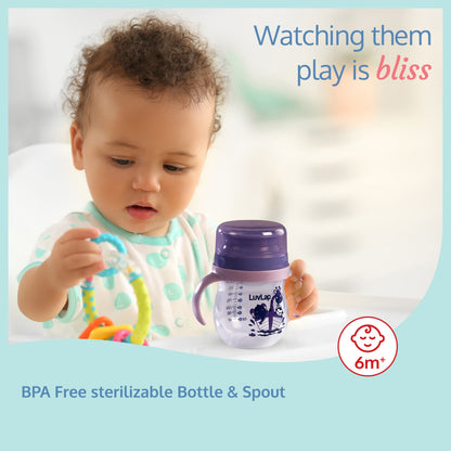 Baby Bite Resistant Soft Spout 360° Sipper Cup, 240 ml, Purple