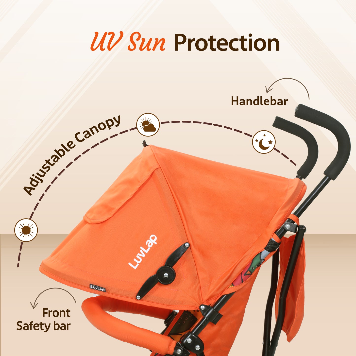 Tutti Frutti Baby Stroller Buggy, Orange