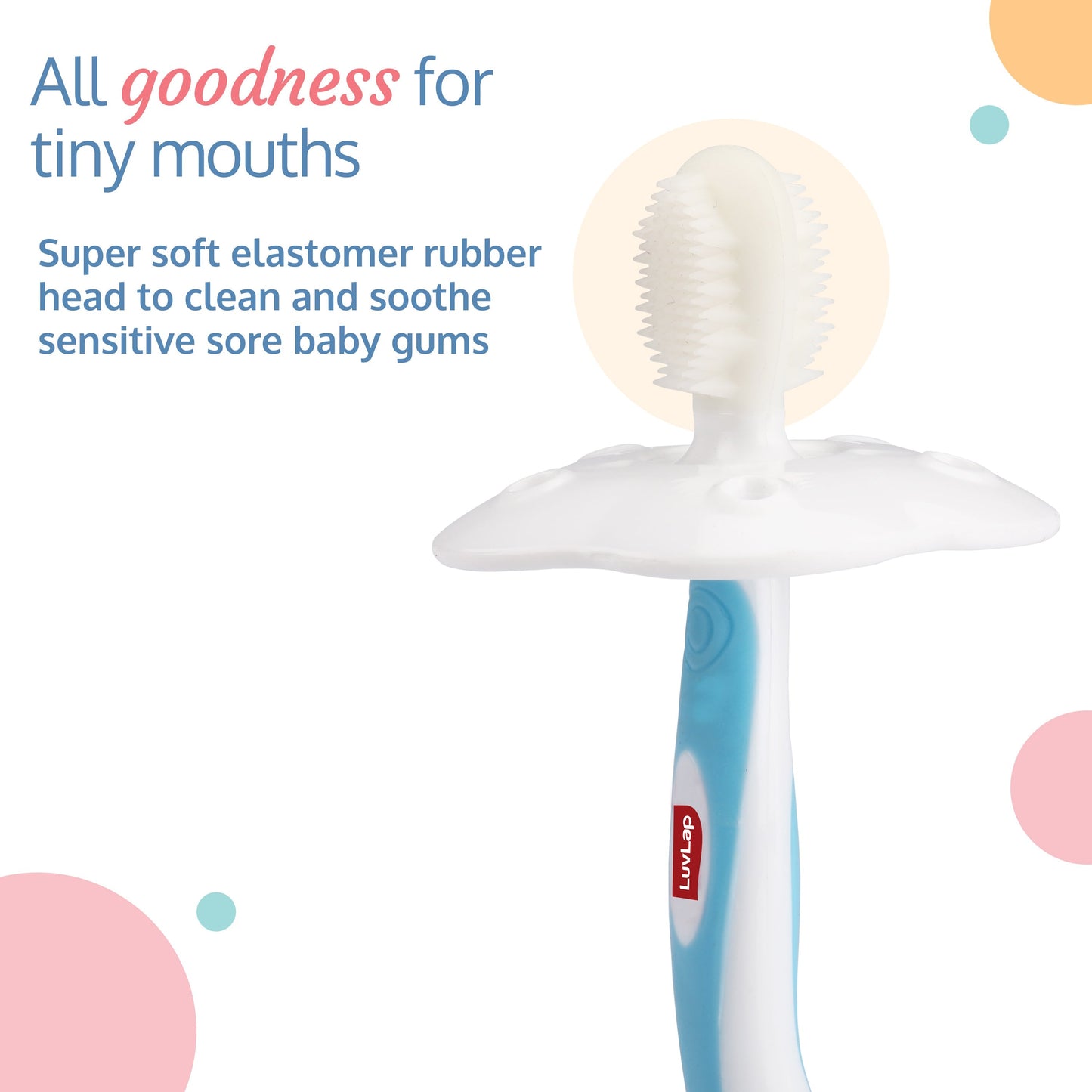 Baby Training Toothbrush, 3 Pcs, (White/Blue)