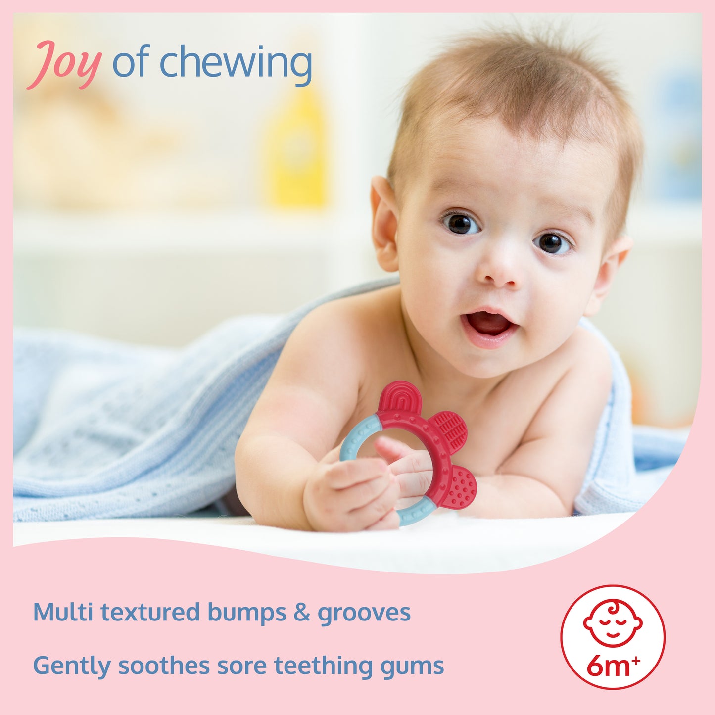 Baby Silicone Teether for teething gums, Finger & Ring