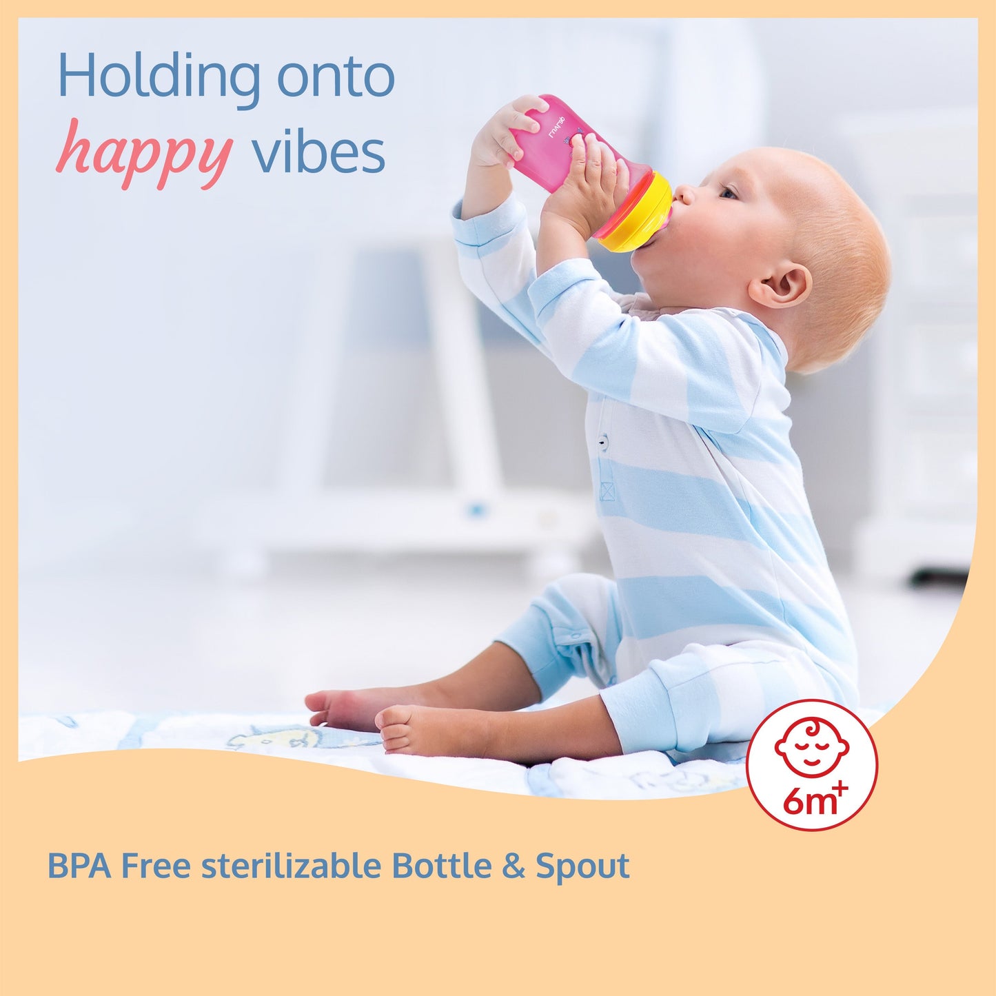 Happy Hippo Hard Spout Sipper (Pink)