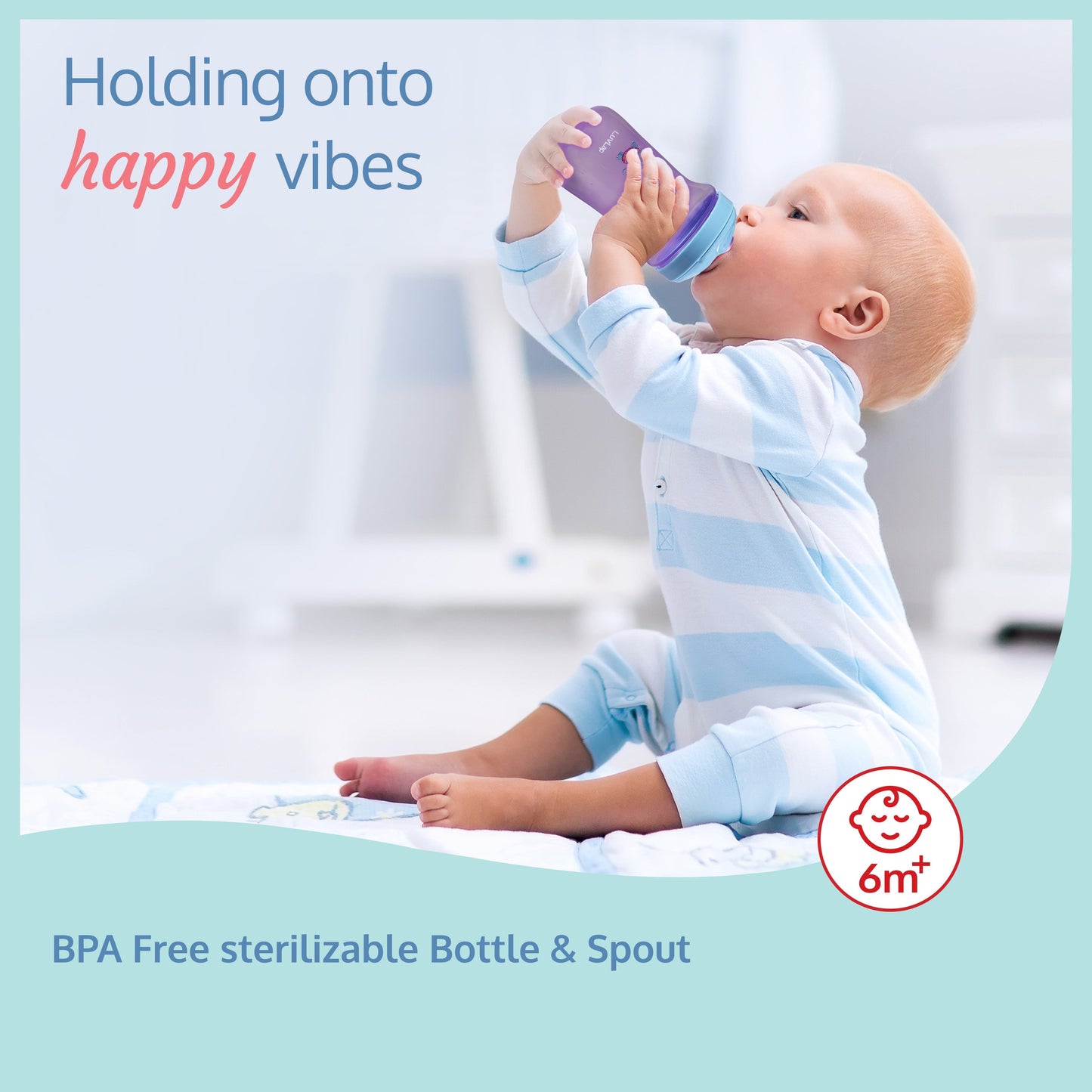 Happy Hippo Hard Spout Sipper (Purple)