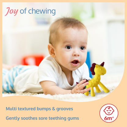 Silicone Teether (Yellow & Purple)