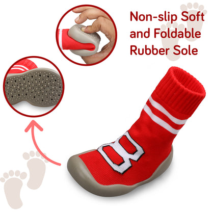 Baby Sock Shoes, Red 88, Medium