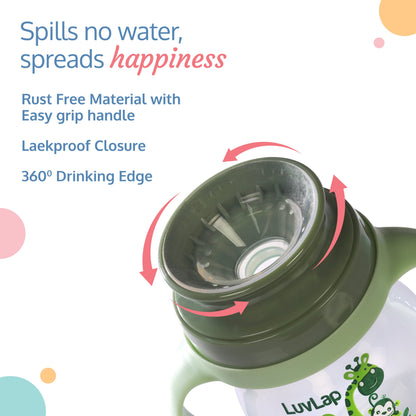 Baby Bite Resistant Soft Spout 360° Sipper Cup, 240 ml, Green