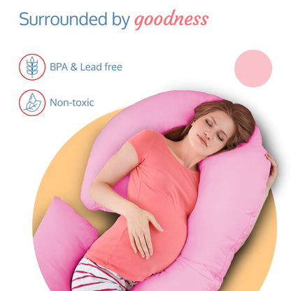 C - Shaped Pregnancy Pillow - Deep Pink