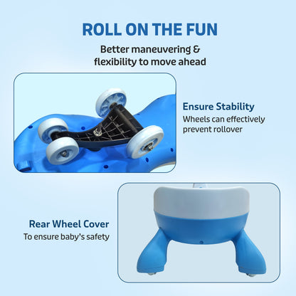 Luvlap Sunny Swing Car/Magic Car Toy Car for Kids, 3-12 Year Old, Blue