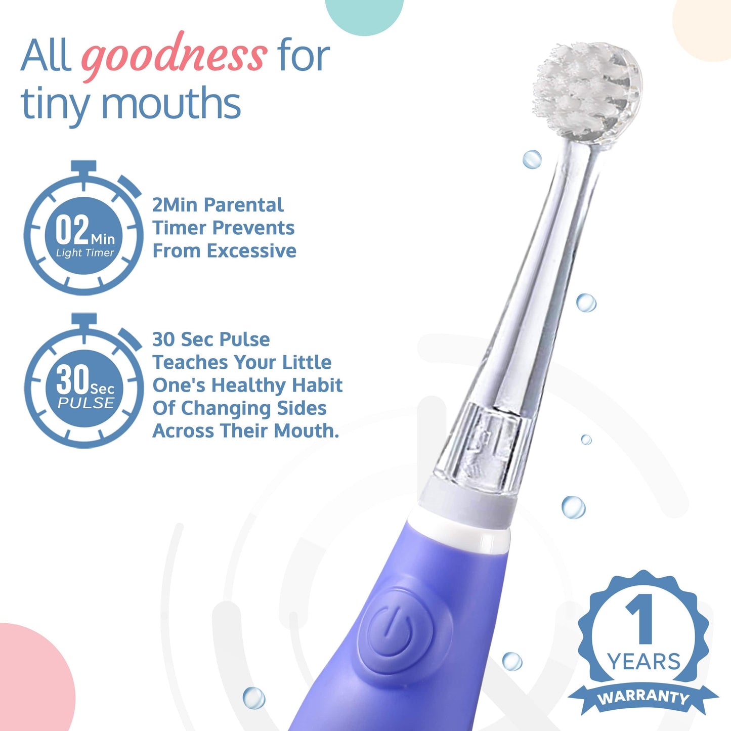 summer infant gentle vibrations toothbrush LuvLap JOY Baby Sonic Electric Toothbrush for Infant to Toddler of Ages 0-3 Years, Includes 2 Sensitive Brush Heads, Gentle Vibration, Smart LED Timer – Luvlap Store