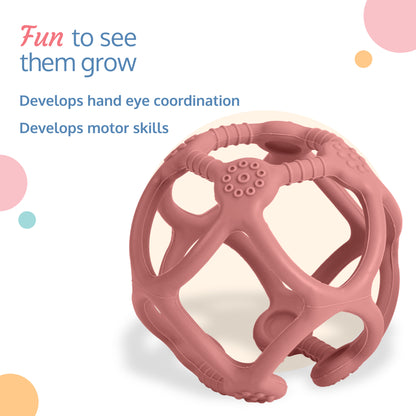 Silicone Ball Teether, Pink